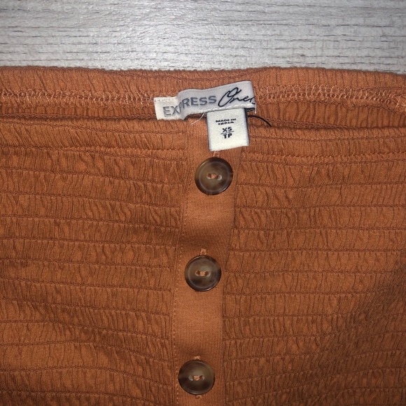 Express Dusty Brown Tube Top XS - Picture 4 of 4